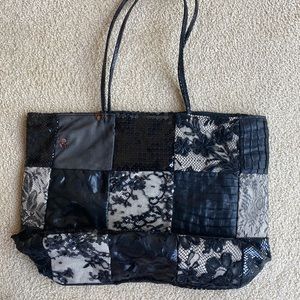 Vintage Desmo Tote with Mixed Media. NWOT